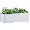 vidaXL Lit surélevé de jardin et système d'arrosage Blanc 100x43x33 cm