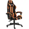 vidaXL Fauteuil de jeux vidéo Noir et orange Similicuir