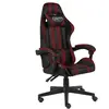 vidaXL Fauteuil de jeux vidéo Noir et rouge bordeaux Similicuir