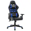 vidaXL Chaise de jeu Noir et bleu Cuir artificiel