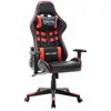 vidaXL Chaise de jeu Noir et rouge Cuir artificiel