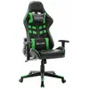 vidaXL Chaise de jeu Noir et vert Cuir artificiel