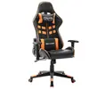 vidaXL Chaise de jeu Noir et orange Cuir artificiel