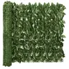 vidaXL Écran de balcon avec feuilles vert foncé 500x75 cm