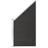 vidaXL Panneau de clôture WPC 95x(105-180) cm Noir