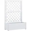 vidaXL Jardinière avec treillis 100x43x142 cm PP Blanc