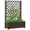vidaXL Jardinière avec treillis 100x43x142 cm PP Moka