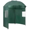 vidaXL Parapluie de pêche Vert 220x193 cm