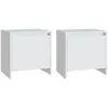 vidaXL Tables de chevet 2 pcs blanc 45x34x44,5 cm bois d'ingénierie