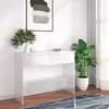 vidaXL Table console Blanc 100x35x76,5 cm Aggloméré