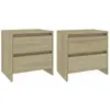 vidaXL Tables de chevet 2 pcs Chêne sonoma 45x34,5x44,5 cm Aggloméré
