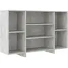 vidaXL Buffet gris béton 120x30x75 cm bois d'ingénierie