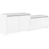 vidaXL Meuble TV Blanc 146,5x35x50 cm Aggloméré