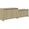vidaXL Meuble TV Chêne Sonoma 146,5x35x50 cm Aggloméré