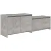 vidaXL Meuble TV Gris béton 146,5x35x50 cm Aggloméré