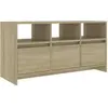 vidaXL Meuble TV Chêne sonoma 102x37,5x52,5 cm Aggloméré