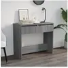 vidaXL Table console Sonoma gris 89x41x76,5 cm Acier