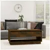 vidaXL Table basse Chêne fumé 102,5x55x44 cm Aggloméré