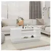 vidaXL Table basse Blanc 102x55x43 cm Aggloméré
