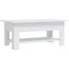 vidaXL Table basse Blanc 102x55x42 cm Aggloméré