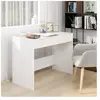 vidaXL Bureau Blanc 101x50x76,5 cm Aggloméré