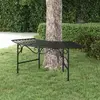vidaXL Banc tour d'arbre 113 cm Noir Acier 318826