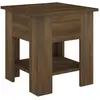vidaXL Table basse Chêne marron 40x40x42 cm Bois d'ingénierie