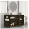 vidaXL Buffet Chêne fumé 120x30x75 cm Aggloméré