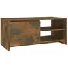 vidaXL Table basse Chêne fumé 102x50x45 cm Bois d'ingénierie