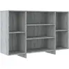 vidaXL Buffet Sonoma gris 120x30x75 cm Aggloméré