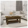 vidaXL Table basse Chêne fumé 102x55x42 cm Aggloméré