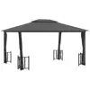 vidaXL Tonnelle avec parois et toit double 3x4 m Anthracite