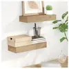 vidaXL Étagères murales 2 pcs 40x15x6 cm bois de teck massif