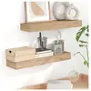 vidaXL Vidaxl Étagères Murales 2 Pcs 60x15x4 Cm Bois De Teck Massif