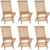 vidaXL Chaises pliables de jardin 6 pcs Bois de teck solide