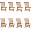 vidaXL Chaises pliables de jardin 8 pcs Bois de teck solide
