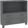 vidaXL Buffet HAMAR Gris foncé 85x35x80 cm Bois massif de pin