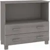 vidaXL Buffet HAMAR Gris clair 85x35x80 cm Bois massif de pin