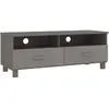 vidaXL Meuble TV HAMAR Gris clair 106x40x40 cm Bois massif de pin