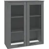vidaXL Dessus de buffet HAMAR Gris foncé 85x35x100 cm Bois de pin