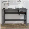 vidaXL Bureau HAMAR Gris foncé 110x40x75 cm Bois massif de pin