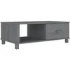 vidaXL Table basse HAMAR Gris foncé 100x55x35 cm Bois massif de pin