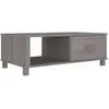 vidaXL Table basse HAMAR Gris clair 100x55x35 cm Bois massif de pin