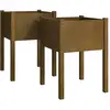 vidaXL Jardinières 2 pcs Marron miel 50x50x70 cm Bois de pin massif