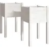 vidaXL Jardinières d'extérieur 2 pcs Blanc 40x40x70 cm Bois de pin