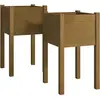 vidaXL Jardinières 2 pcs Marron miel 40x40x70 cm Bois de pin massif