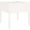 vidaXL Jardinière d'extérieur blanc 70x70x70 cm bois de pin massif