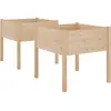vidaXL Jardinières d'extérieur 2 pcs 70x70x70 cm bois de pin massif