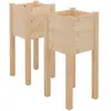 vidaXL Jardinières d'extérieur 2 pcs 31x31x70 cm bois de pin massif