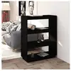 vidaXL Bibliothèque/Séparateur de pièce Noir 80x35x103 cm Pin massif